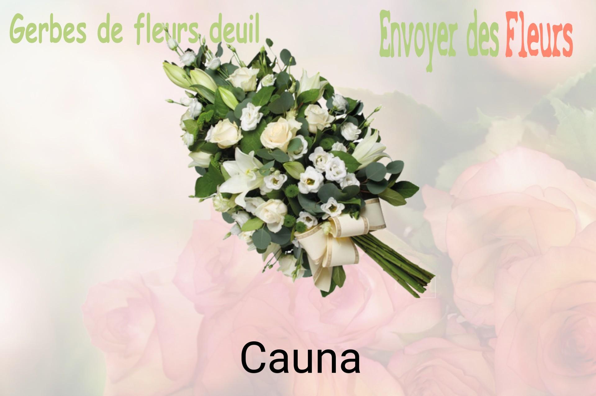 Gerbe de fleurs de deuil livrée à Cauna